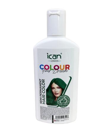 ican London Colour Your Dream Semi Permanent Hair Color 100ml (165-PINE GREEN)