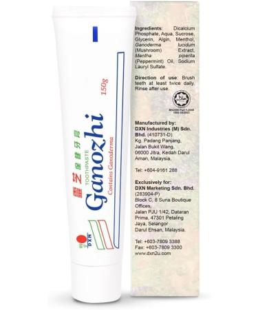 Buy LIMITEDBONUSDEAL DXN Ganozhi Toothpaste 150g (6 Box) - Premium Natural Oral Care - International Shipping Available - Buy Online on GoSupps.com