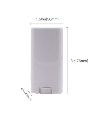 15pcs 15ml White Plastic Deodorant Containers 0.5 Oz New Empty Oval Lip Balm Tubes Twist-Up Deodorant Container for Lipstick Crayon Chapstick DIY Make Your Own Deodorant Cream Lotion Bar 15 Pcs White - Buy Online on GoSupps.com