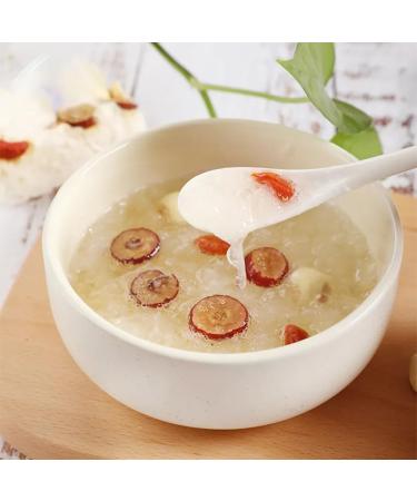 SIJIYUNLI-White Ear and Goji Berry Soup 99g/bag 3.49oz/bag no cooking for breakfast brewing a kind of semi-transparent white fungus snow fungus White Snow Fungus Mushroom Tremella Fuciformis Unbleached - Buy Online on GoSupps.com