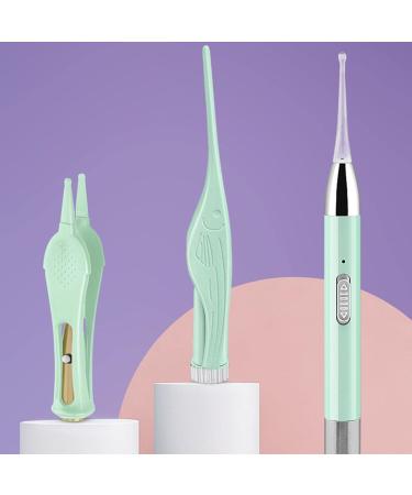Earwax Cleaning Tool Set Ear Wax Picker Rechargeable Cleaning Spoon with Light Visible Earwax Digger for Ear Wax Removal Suitable for Kids Home Spa Salon Dtt Matcha Green - Buy Online on GoSupps.com
