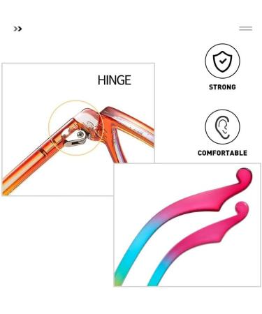 PARWANA Personality Triangle Reading Glasses - Stylish Blue Light Blocking Eyewear for Women +200 B5 - Anti Eyestrain & Comfortable - Buy Online on GoSupps.com