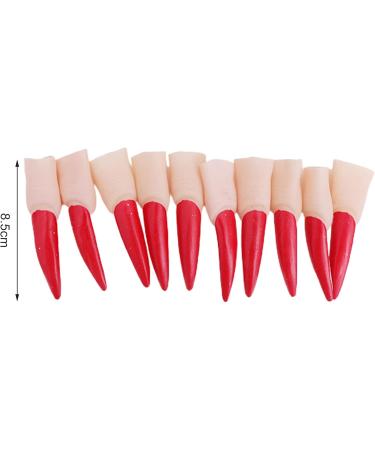 10Pcs Cosplay Fake Nails Witch Nails Realistic Terrible Horror Decorative Claws Halloween Nails Witch Decorations Halloween Props for Festival Black - Buy Online on GoSupps.com