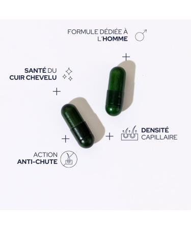 EPYCURE - Hair Loss Treatment for Men - 92% Natural - Limits Loss Accelerates Growth Effective Against Androgenic Alopecia - Cystine Zinc Vitamins - 1 Month - Vegan - Made in France - Buy Online on GoSupps.com