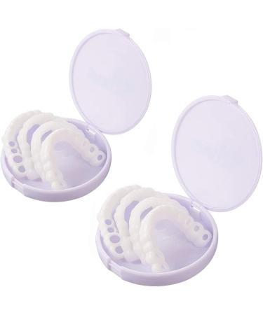 Flipped Warmth Veneers Dentures | 2 Pairs Snap-On Comfort Teeth | Adjustable False Teeth for Bad Teeth (Top & Bottom) - Buy Online on GoSupps.com