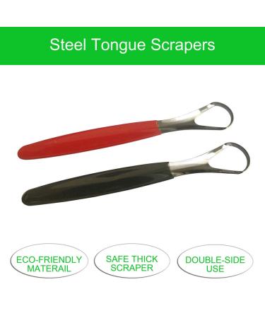 Stainless Steel Tongue Scraper Set for Fresh Breath and Better Dental Hygiene - Buy Online on GoSupps.com