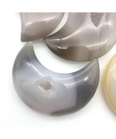 Room Decoration Gemstones for Decoration Natural Geode Agate Moon-Shaped Cluster Handmade Raw Quartz Carved Polished Decoraction Decor Stones Aura Crystal - Buy Online on GoSupps.com