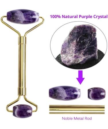 Shop Type 7 Plum Red Facial Massager Jade Roller & Gua Sha Set | Best SPA Scraping Crystal Gouache for Radiant Skin - International Shipping Available - Buy Online on GoSupps.com