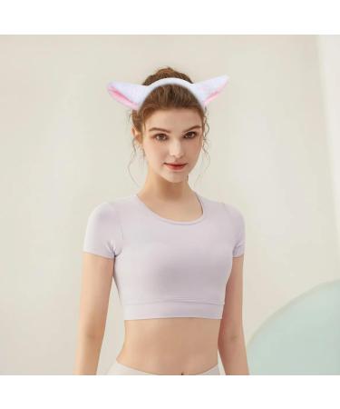 Miaija 4Pieces Sheep Ears Headband White and Pink Animal Headband Cartoon Alice Band Fancy Dress Accessories for Kids - Buy Online on GoSupps.com