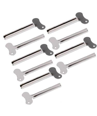 Tube Squeezer 10pcs Metal Tube Presser Squeezer Key Stainless Steel Toothpaste Roller Tube Wringer for Paint Cream Cosmetic Hair Dye