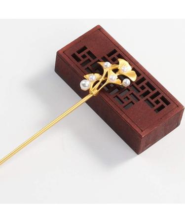 Lurrose Womens Hair Accessories Pearl Flower Hair Stick Chinese Hair Chopsticks Hair Pin Updo Chignon Pin Hair Styling Hair Making Accessories for Women Golden Chinese Hair Sticks - Buy Online on GoSupps.com