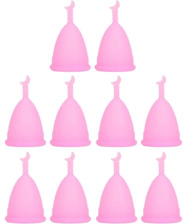 10 Pack Pink Menstrual Cups - Safe & Portable for Home and Travel | Eco-Friendly Solution - Buy Online on GoSupps.com