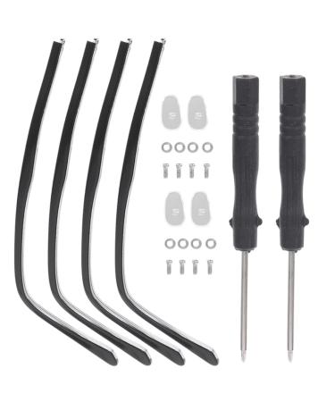 Healeved crystal glasses Upbrill sunglasses 2 sets of glasses repair set glasses repair set with screws screwdriver linen stirrups (black) Upstairs sunglasses
