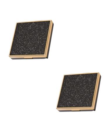 BIUDECO 2 Pcs Empty Eyeshadow Dish Empty Eyeshadow Pallete Empty Eyeshadow Pans DIY Eyeshadow Case Black