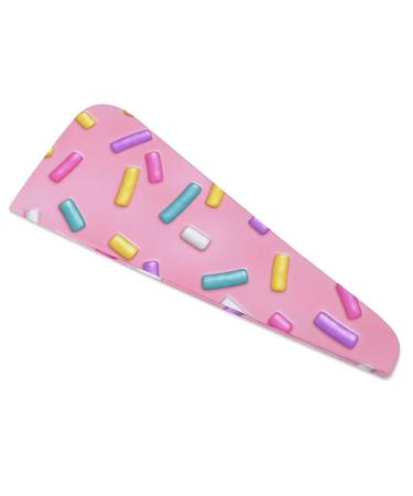 Donut Glaze Microfiber Hair Towel Wrap for Women 10 Inch X 26 Inch Super Absorbent Hair Turban with Button
