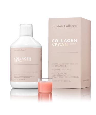 Swedish Collagen - Vegan Collagen 500ml Liquid Collagen | 10,000mg Vegan Amino Acids, with Hyaluronic Acid, Vitamins & Minerals for Hair, Skin & Nails