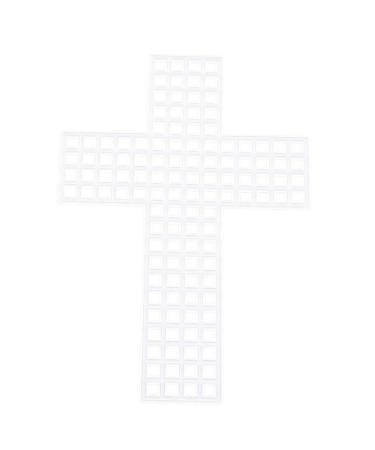 JCBIZ 10pcs Mesh Plastic Canvas Sheets 78x17x55mm Cross Shape Plastic Grid for DIY Crafts Embroidery, Cross Stitch