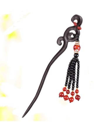 Frcolor Vintage Chinese Wooden Flower Hair Chopsticks - Handmade Retro Hemp Hair Jewelry for Women & Girls - Buy Online on GoSupps.com