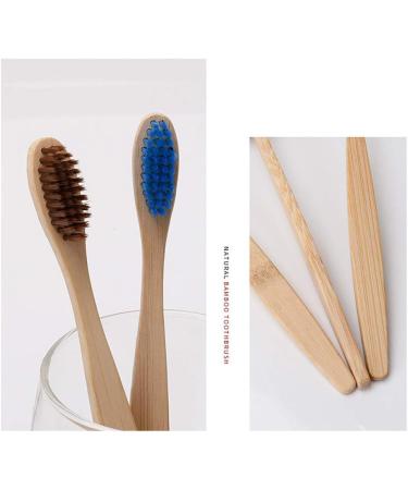 Irfora Natural Bamboo Toothbrush - Soft Bristles Biodegradable & Eco-Friendly Toothbrush for Men & Women - Blue - Buy Online on GoSupps.com