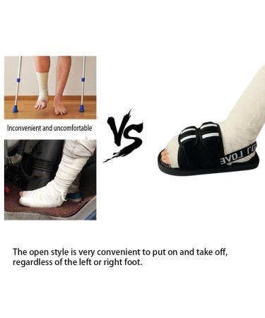 Post Op Shoe & Waterproof Leg Cast Cover Adjustable Recovery Boots for Foot Sprains & Ankle Fractures Medical Cast Shoe Covers for Left & Right Feet - Black M - Buy Online on GoSupps.com