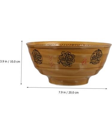 Milisten 2 Pcs Ramen Bowl Japanese Rice Bowl Salad Serving Utensils Exquisite Soup Bowl Chinese Mixing Bowl Ceramic Fruit Bowl Food Container Noodle Bow Bowls Kitchen Supplies Ceramics Fine 20X20X10CMx2pcs Yellowx2pcs - Buy Online on GoSupps.com