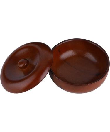 TMISHION Wooden Shaving Bowl with Lid - Men's Shaving Soap Cream Brush Container | Face Cleaning Tools | Foaming Cup with Cover - Buy Online on GoSupps.com