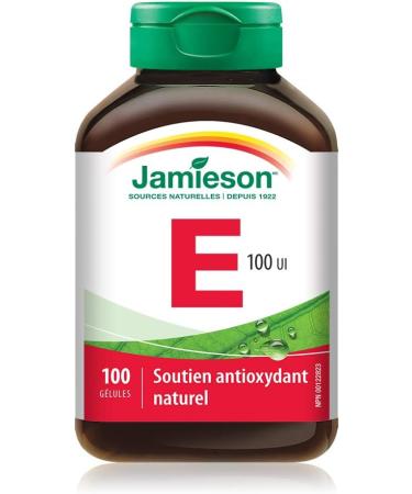 Jamieson Vitamin E 100 IU 100 Softgels - Buy Online on GoSupps.com