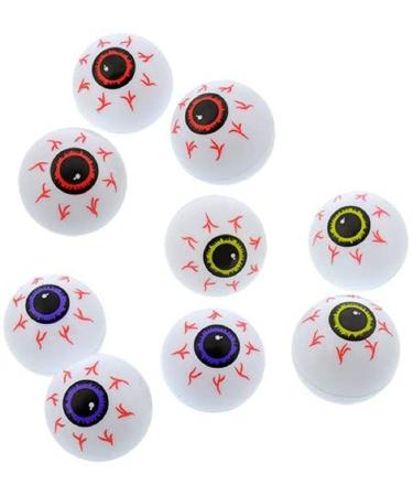Yeahgoshopping Plastic Eyeball Halloween Ping Pong Fake Zombie Balls for Halloween Cat Toy, Decoration or Table Tennis Playing - 12 Plastic Eyeballs w/ Same Color.