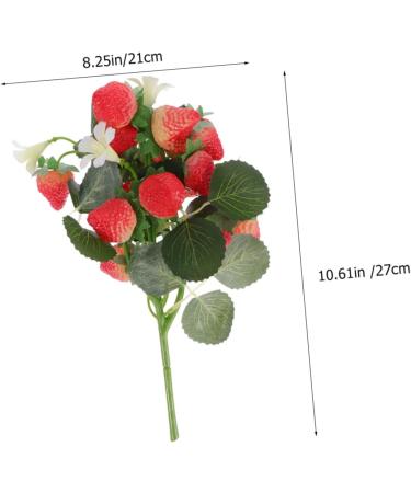Zerodeko 12 Pcs Simulation Strawberry Bouquet Wedding Ceremony Decorations Party Props Artificial Strawberries Picks Fake Strawberry Fruit Flower Stem Branches Garland Decor Plant Toy Pvc As Shownx4pcs 27X21CMx4pcs - Buy Online on GoSupps.com