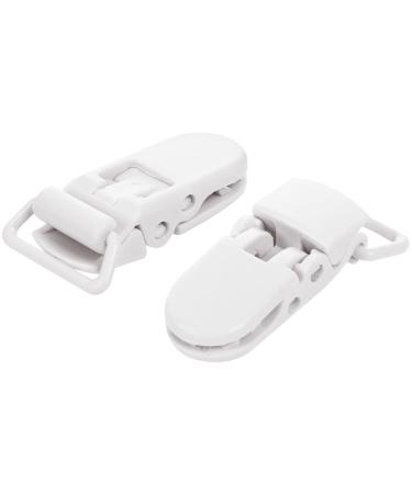 20Pcs T-Shape Plastic Pacifier Clips for Baby & Kids - Soother Dummy Holder - White - Buy Online on GoSupps.com