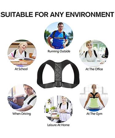 Posture Corrector Back Posture Corrector Belt Adjustable Clavicle Spine Shoulder Lumbar Posture Correction (Black V L) Better life One S - Buy Online on GoSupps.com