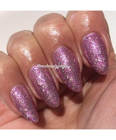 Bluesky Nail Gel Dusky Pink with Lilac and Silver Glitter Sparkle Polish Valentine Couture UV LED Soak Off 10ml - Buy Online on GoSupps.com
