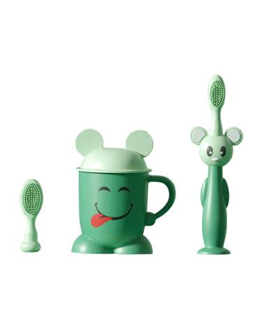 FOMIYES 1 Set Toothbrush Set Oral Care Teether Brush Tooth Brush Sucker Toothbrush Tooth Brushing Cup for Toothbrushes Teeth Cleaning Brush Child Soft Fur Bristles Pp