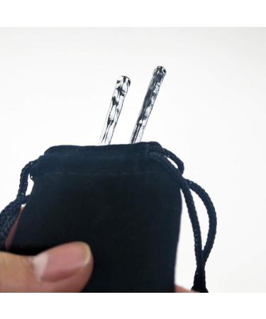 YILE Set of 2 Hair Sticks Chinese Hairpin Metal Hair Accessories for Women - Silver 4.5 Inch (Pack of 2) - Buy Online on GoSupps.com