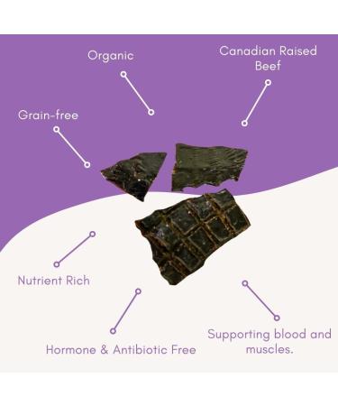 Beef Jerky Dog Treat 4oz | 113.6g Natural Dehydrated Beef Liver Training Aid & Food Topper Nutrient Rich Canadian Raised Supporting Blood and Muscles. - Buy Online on GoSupps.com