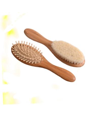 FRCOLOR Baby Shower Supplies Set - Scalp Massagers, Wooden Baby Brush, Newborn Hair Comb - Baby Hairbrush Tool Kit - Buy Online on GoSupps.com
