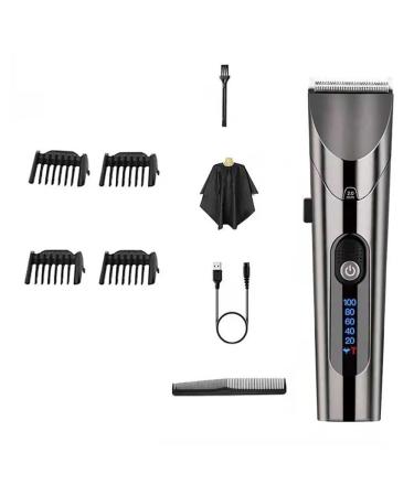 Hair Clippers Electric Hair Clipper Washable Rechargeable Variable Speed Professional Barber Trimmer with Carbon Steel Cutter Head One Color