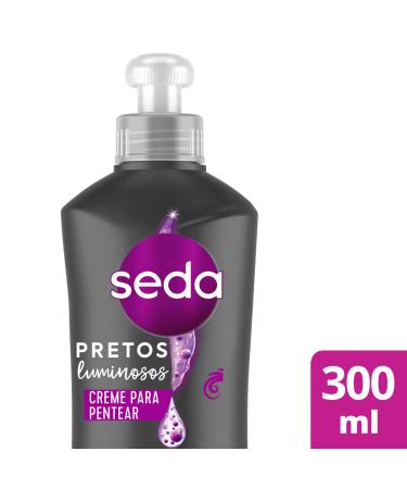 Linha Pretos Luminosos Seda - Creme para Pentear 300ml | Brilho e Hidrata o para Cabelos Pretos | Seda Black Shine Collection - Buy Online on GoSupps.com