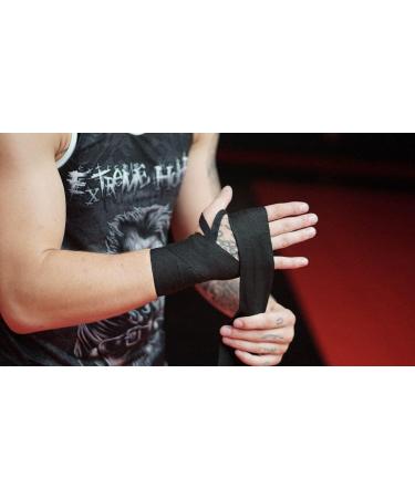 DBX Bushido Boxing Bandages - 4m/2m Cotton Flexible Wraps for Men | Strong Velcro Fastener | Ideal for Martial Arts - Blue - Buy Online on GoSupps.com