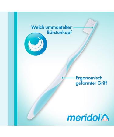 Meridol Soft Toothbrush for Gum Protection - Gentle Manual Cleaning - 1 Pack - Buy Online on GoSupps.com