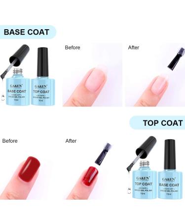 10ml No Wipe Top Coat & Base Coat Set - Quick Dry, Long Lasting Nail Gel Polish for Salon & Home Use - Buy Online on GoSupps.com