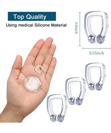 Silicone Magnetic Snore Stopper - Anti Snoring Nose Clip for Men & Women (4 PCS) - Buy Online on GoSupps.com