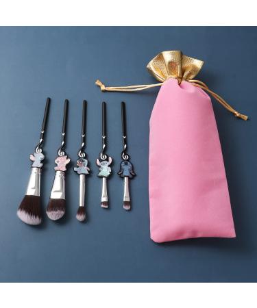 5pcs Makeup Brushes Set - Black Simple Blush & Eye Shadow Cosmetic Brush Set for Daily Makeup | International Shipping Available - Buy Online on GoSupps.com