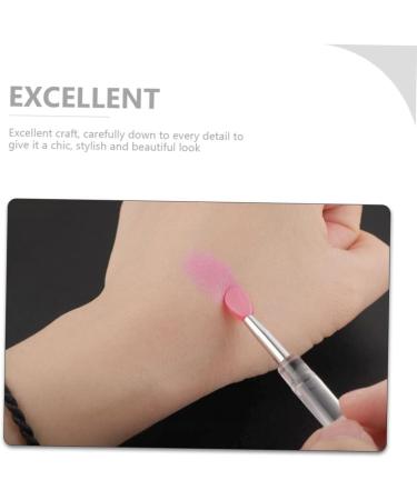 4 Pieces Silicone Lip Brush With Lid Lip Gloss Applicator Holder Silicone Makeup Accessories Transparent Plastic Handle Make Up - Buy Online on GoSupps.com