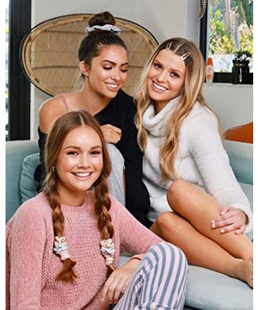 Braided Hair Ties Set - 18 Pcs Blonde Thick Ponytail Holders & Elastics Bracelet - 3 Shades of White - Women's Hair Accessories - Buy Online on GoSupps.com