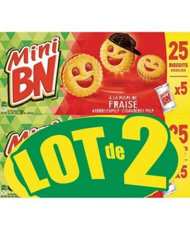 BN Mini Strawberry Cookies - Pack of 2 x 175g Packs