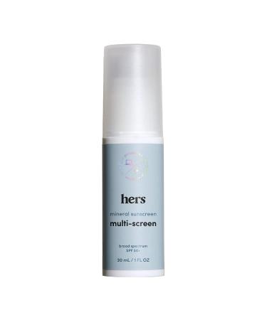 her Multi-Screen Mineral Sunscreen SPF 50+ - Daily Moisturizing Sunblock with UV, UVB, and Blue Light Protection - Buy Online on GoSupps.com