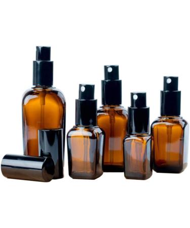 Vasana 3 Amber Glass Spray Bottles - 50ml Travel Bottles for Essential Oils with Fine Fog & Anti-Dust Cap | Premium Quality - Buy Online on GoSupps.com