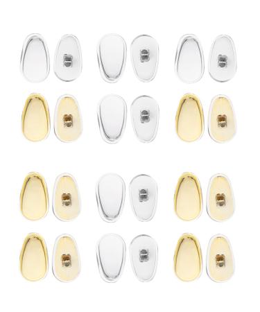 Exceart nose protection for glasses 12 pairs glasses nose pads glasses nose glasses pads for the nose Self -adhesive nose pads nasal stick glasses accessories silicone glasses frames oval