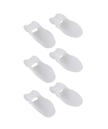 Futheda 3 Pairs Hallux Valgus Toe Separator Silicone Toe Corrector Protector (Big Toe White)